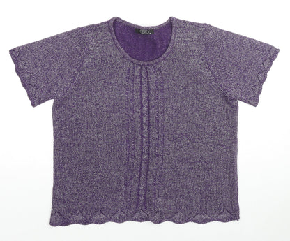 Womens UK Size M Bonmarché Purple Pullover Jumper
