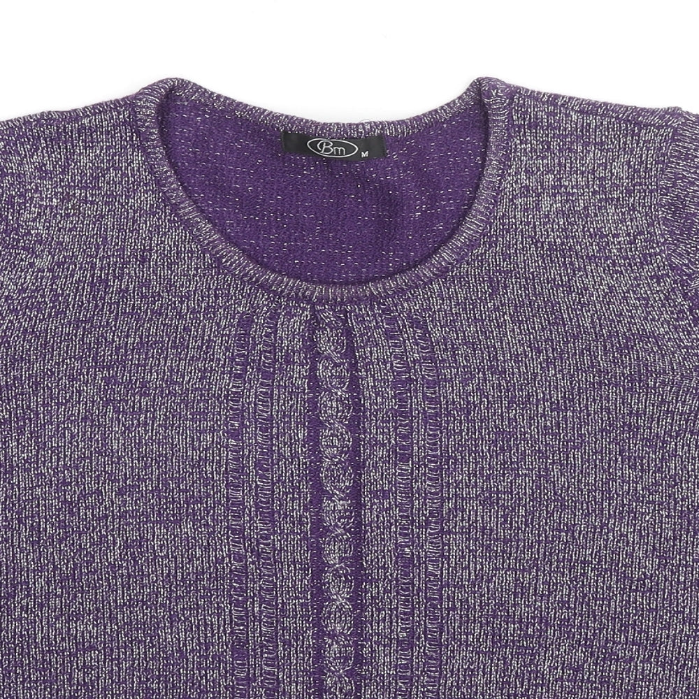 Womens UK Size M Bonmarché Purple Pullover Jumper
