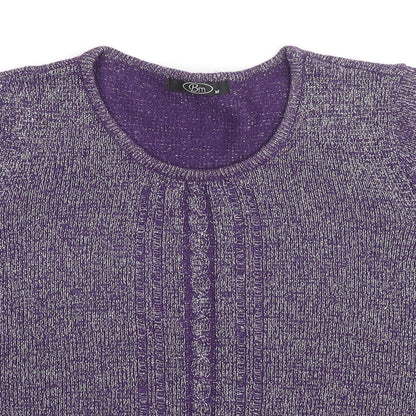 Womens UK Size M Bonmarché Purple Pullover Jumper