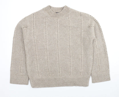Womens UK Size S Marks and Spencer Beige Pullover Jumper