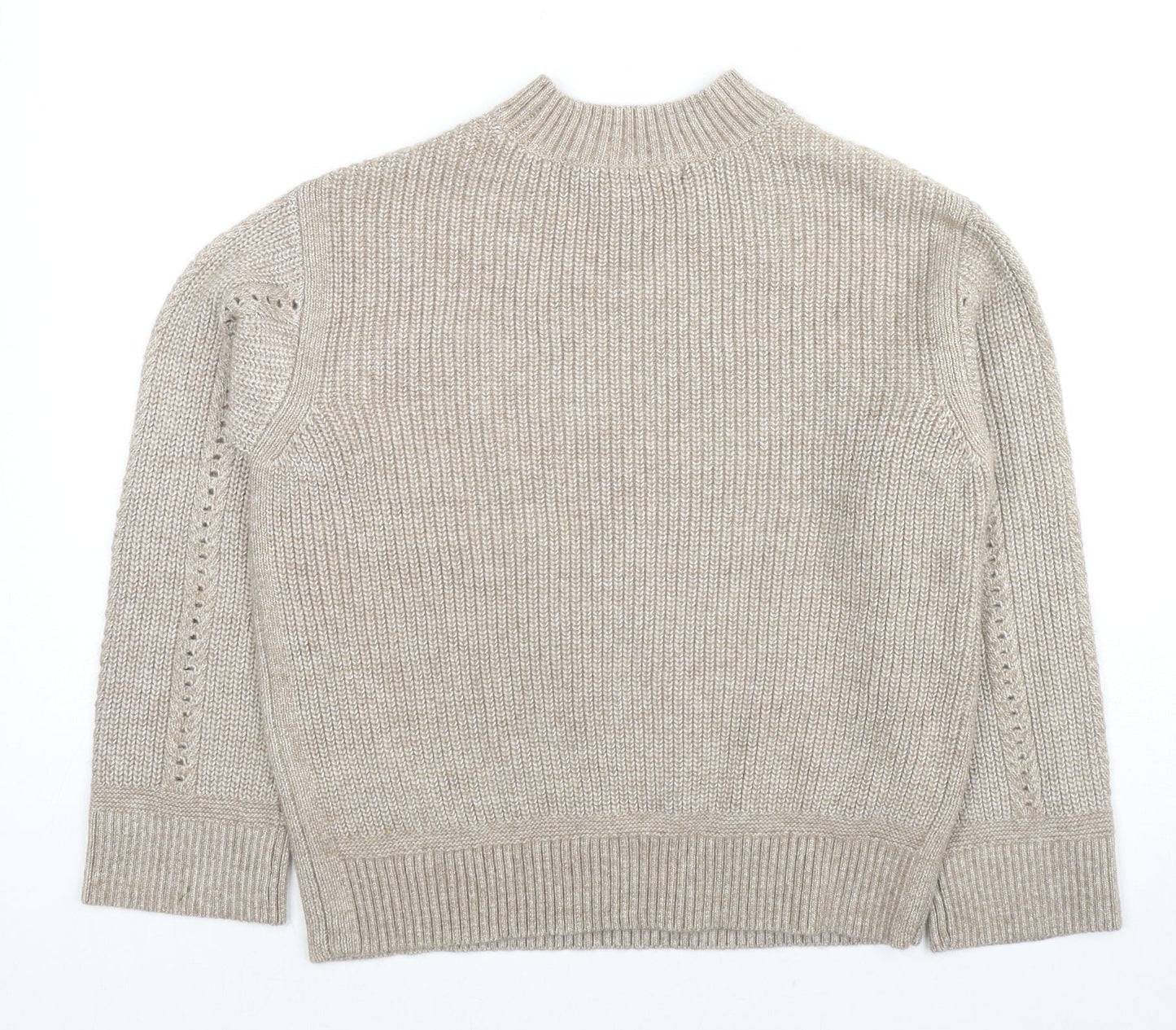 Womens UK Size S Marks and Spencer Beige Pullover Jumper