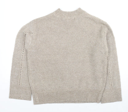 Womens UK Size S Marks and Spencer Beige Pullover Jumper