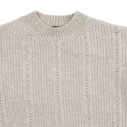 Womens UK Size S Marks and Spencer Beige Pullover Jumper