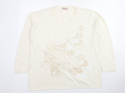Womens UK Size XL Betty Barclay Ivory Pullover Jumper