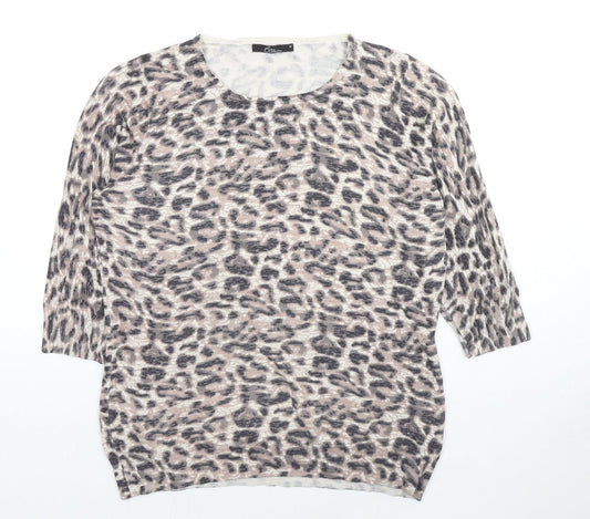 Womens UK Size M Bonmarché Beige Pullover Jumper