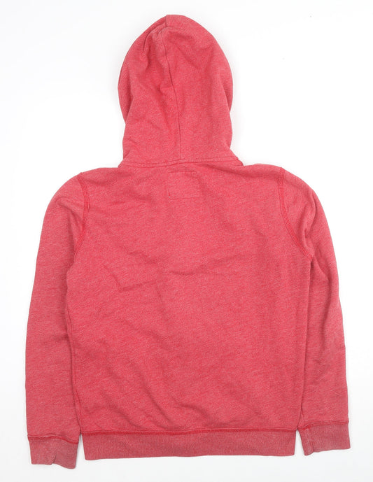 Mens UK Size S Hollister Red Full Zip Hoodie