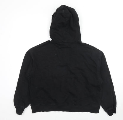 H&M Womens Black Cotton Pullover Hoodie Size S Pullover