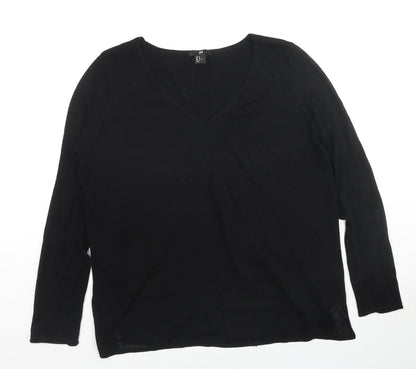 Womens UK Size M H&M Black Pullover Jumper