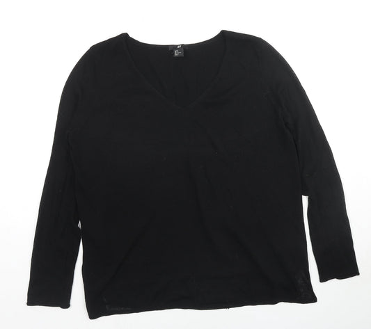 Womens UK Size M H&M Black Pullover Jumper