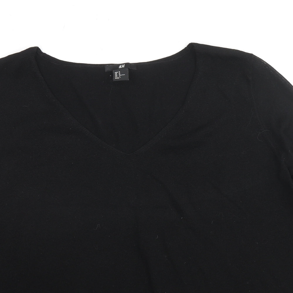 Womens UK Size M H&M Black Pullover Jumper
