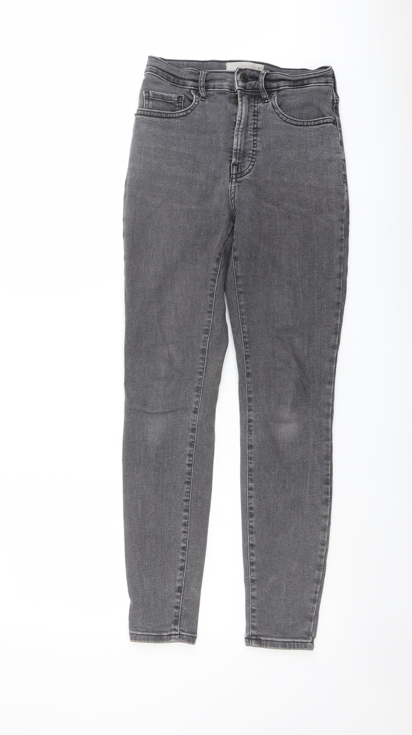 Everlane Womens Grey Cotton Straight Jeans Size 25 in L27 in Regular Button
