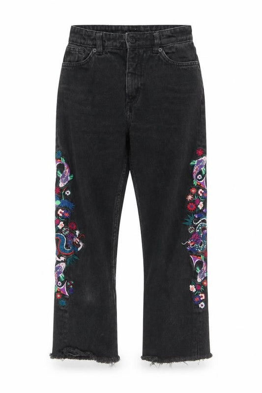 Womens UK Size 25 in Monki Regular Fit Straight Black Jeans