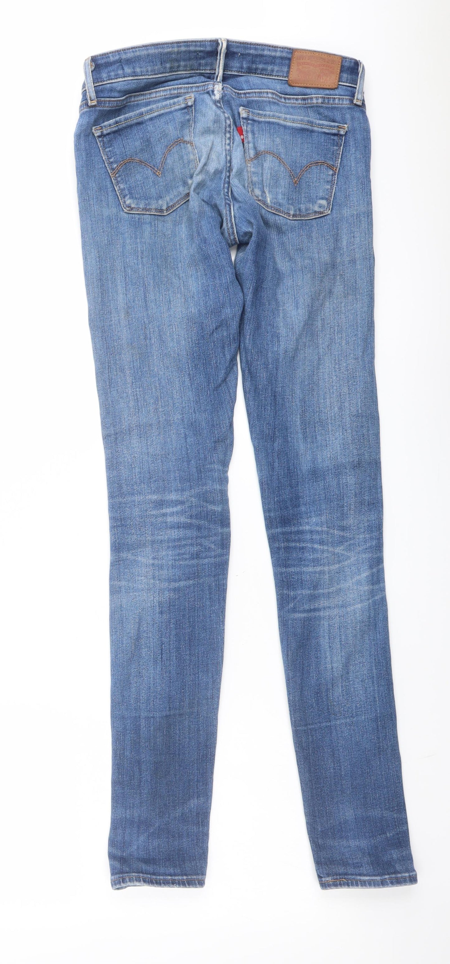 Levi's Womens Blue Cotton Skinny Jeans Size 25 in L32 in Regular Button