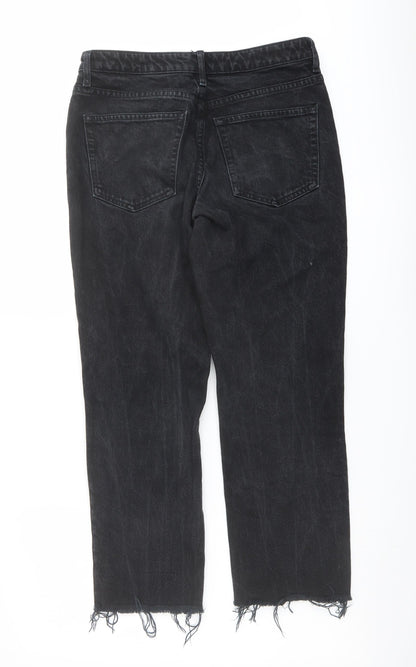 Topshop Womens Blue Cotton Straight Jeans Size 30 in L26 in Regular Button