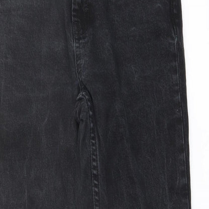 Topshop Womens Blue Cotton Straight Jeans Size 30 in L26 in Regular Button