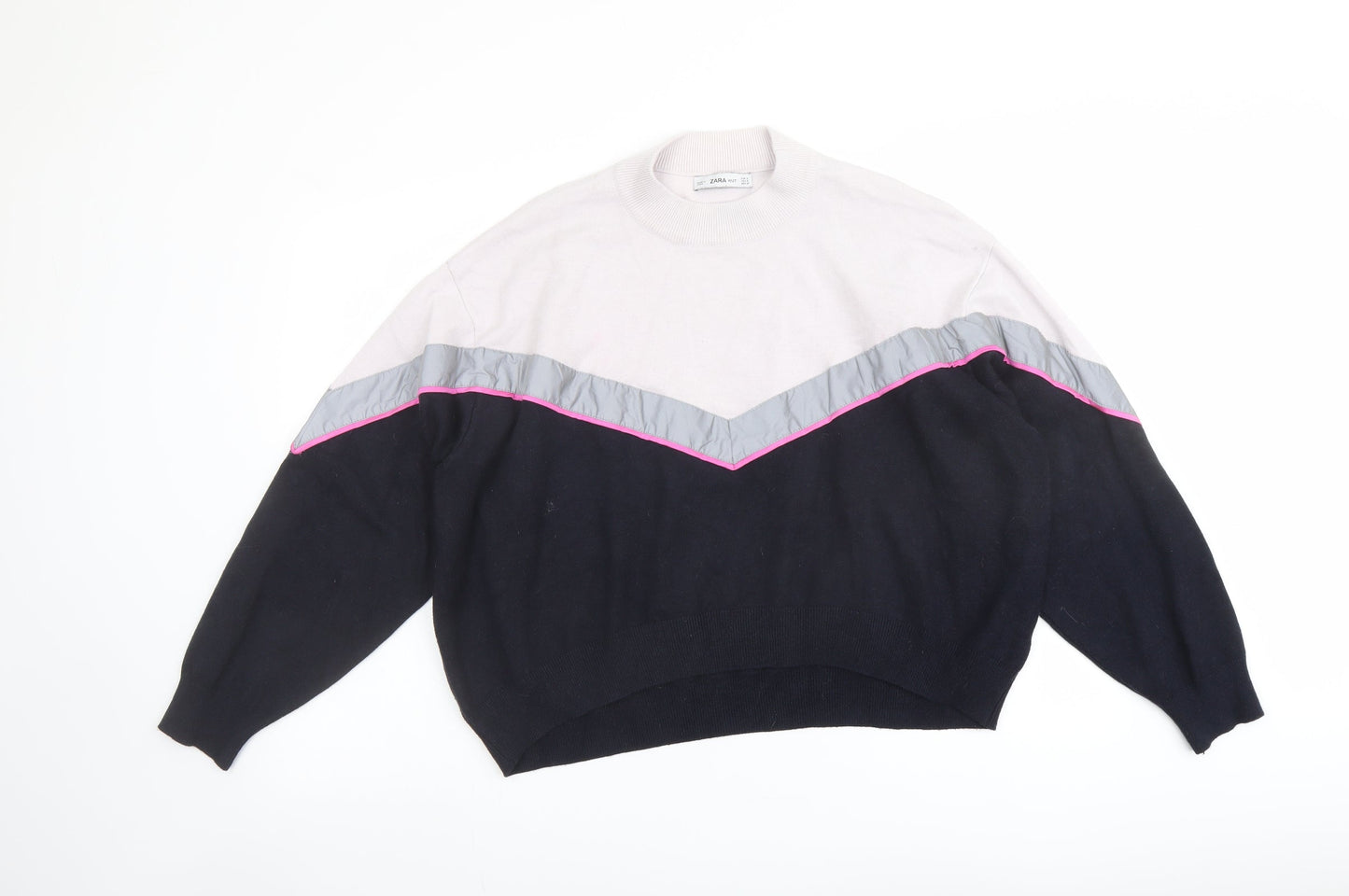 Womens UK Size S Zara Blue Pullover Jumper
