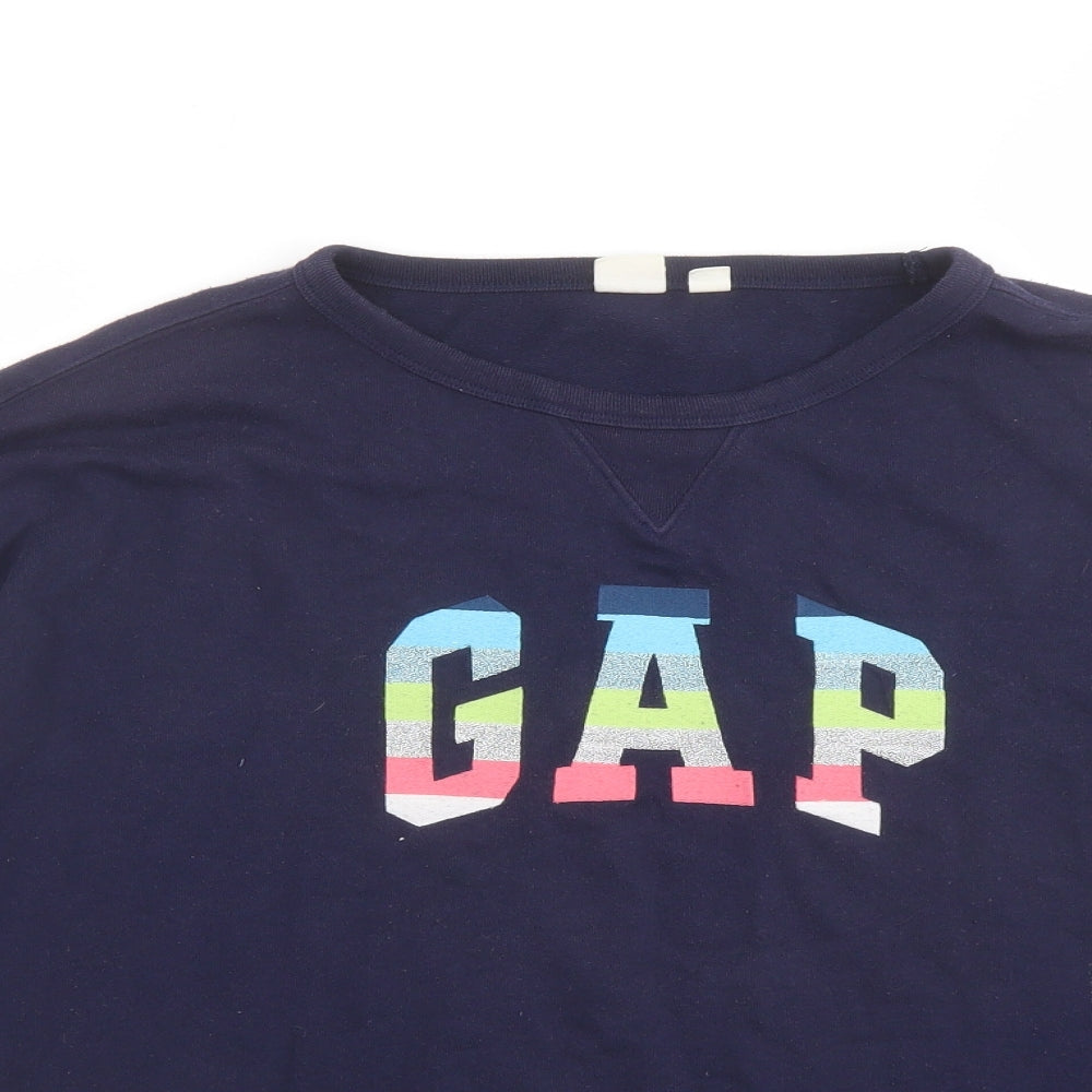 Gap Womens Blue Cotton Pullover Sweatshirt Size S Pullover