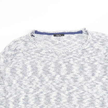 Womens UK Size 16 M&Co Blue Pullover Jumper