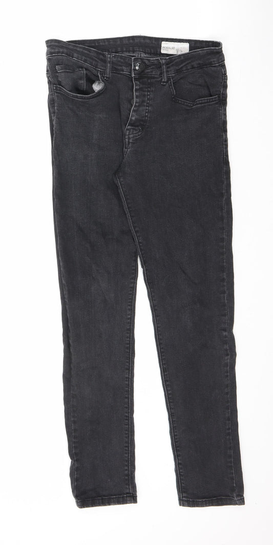 Denim & Co. Mens Grey Cotton Skinny Jeans Size 30 in L30 in Regular Button