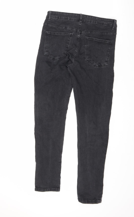 Denim & Co. Mens Grey Cotton Skinny Jeans Size 30 in L30 in Regular Button