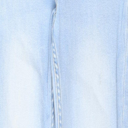 Denim & Co. Girls Blue Cotton Skinny Jeans Size 11-12 Years L25 in Slim Zip
