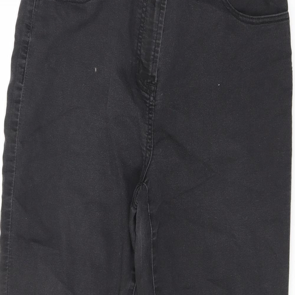 DASH Womens Black Cotton Straight Jeans Size 31 in L28 in Regular Zip