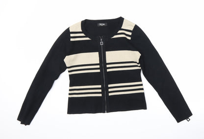 Womens UK Size M Cristina Black Full Zip Jumper