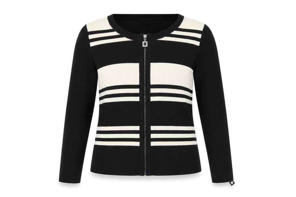 Womens UK Size M Cristina Black Full Zip Jumper