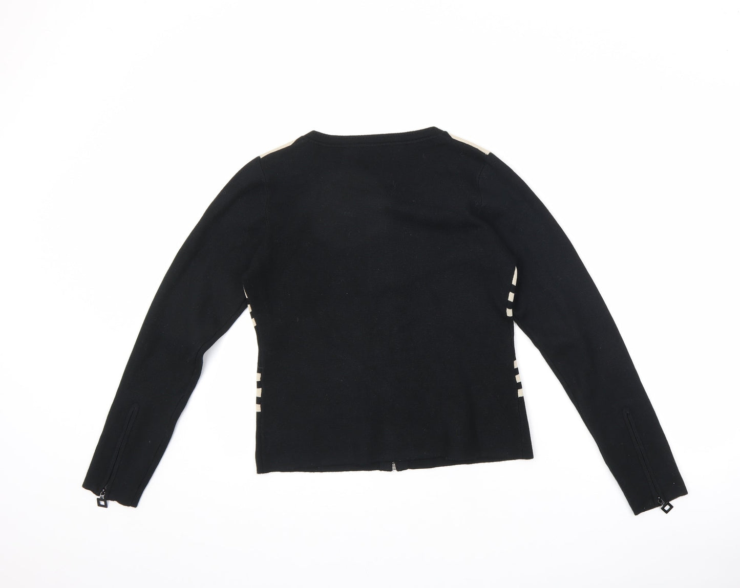 Womens UK Size M Cristina Black Full Zip Jumper