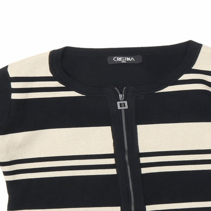 Womens UK Size M Cristina Black Full Zip Jumper