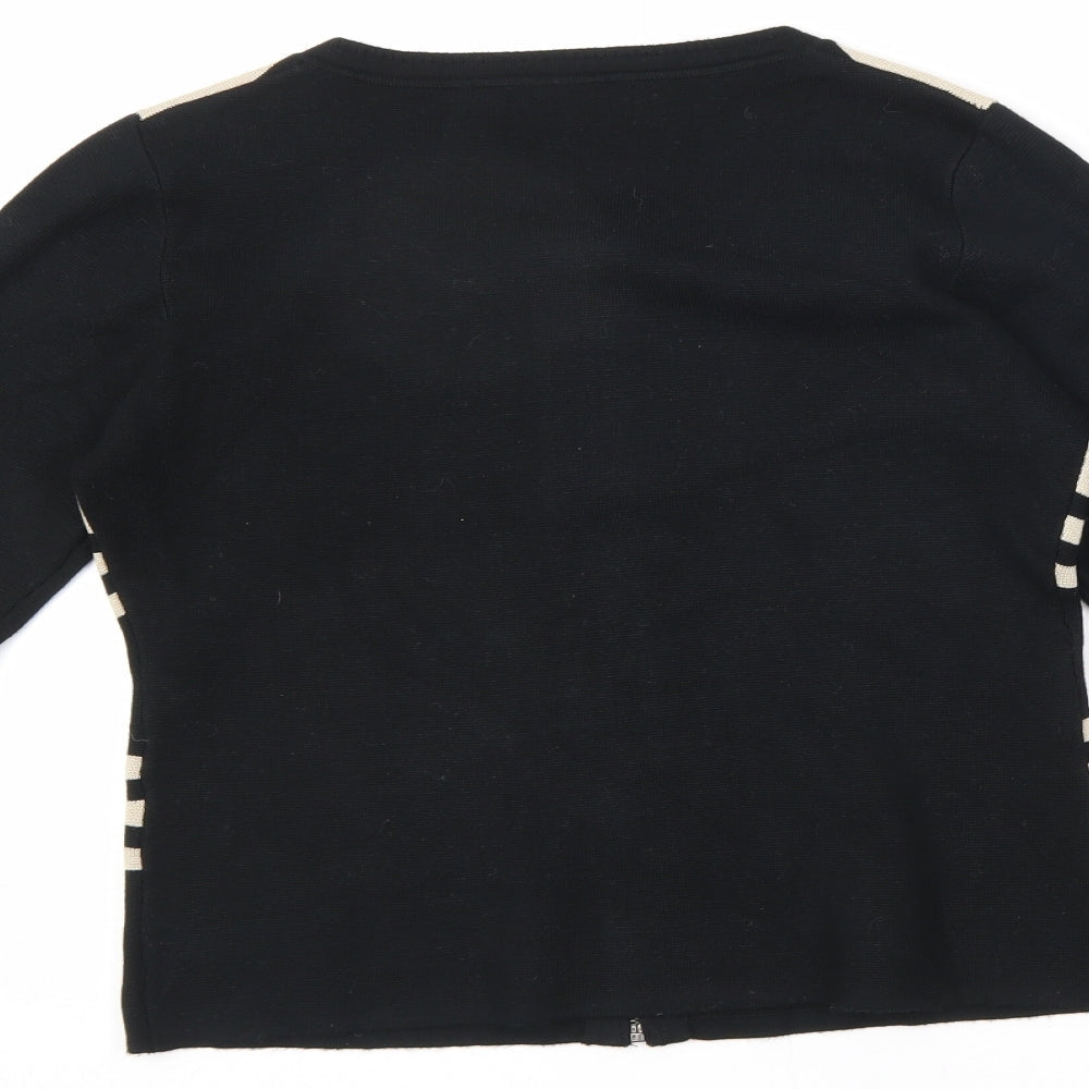 Womens UK Size M Cristina Black Full Zip Jumper