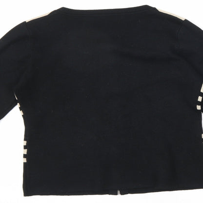 Womens UK Size M Cristina Black Full Zip Jumper