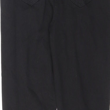 Matalan Girls Black Cotton Skinny Jeans Size 13 Years L26 in Regular Zip
