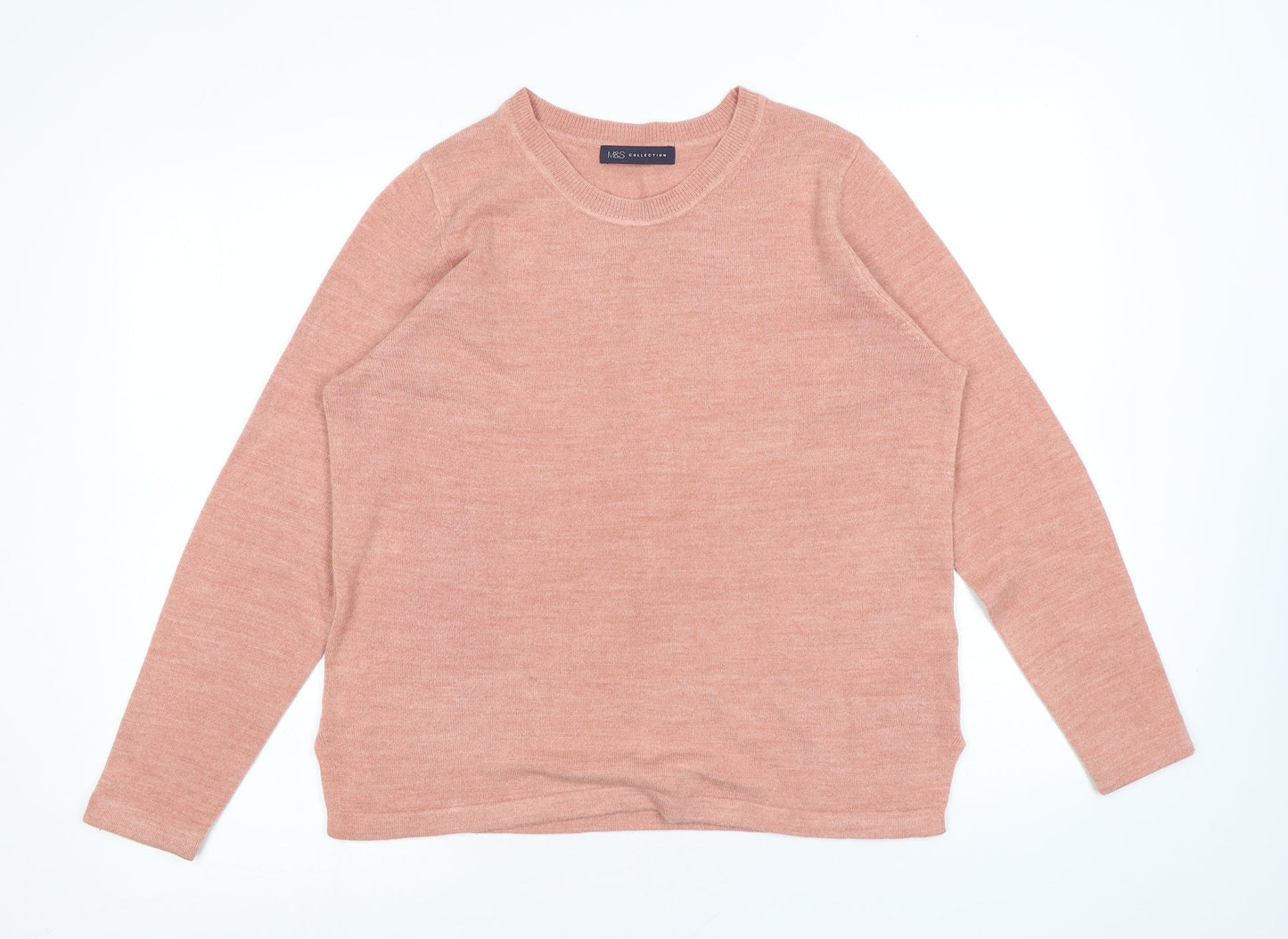 Womens UK Size 12 Marks and Spencer Pink Pullover Jumper