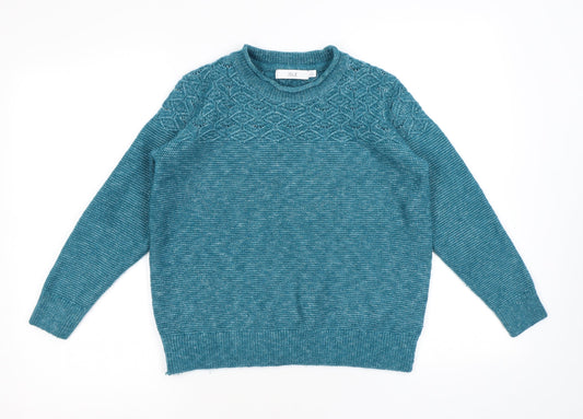 Womens UK Size M EWM Blue Pullover Jumper