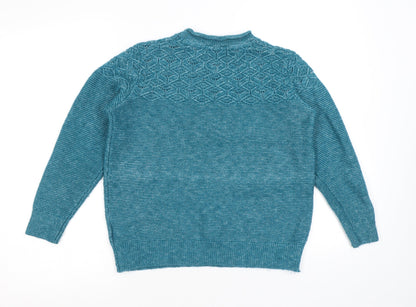 Womens UK Size M EWM Blue Pullover Jumper