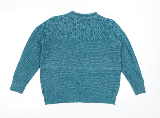 Womens UK Size M EWM Blue Pullover Jumper