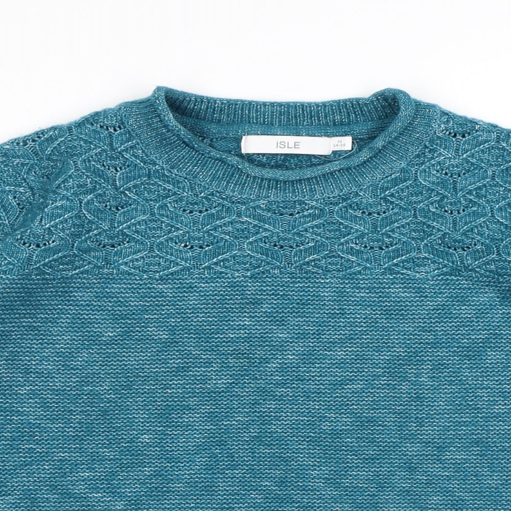 Womens UK Size M EWM Blue Pullover Jumper
