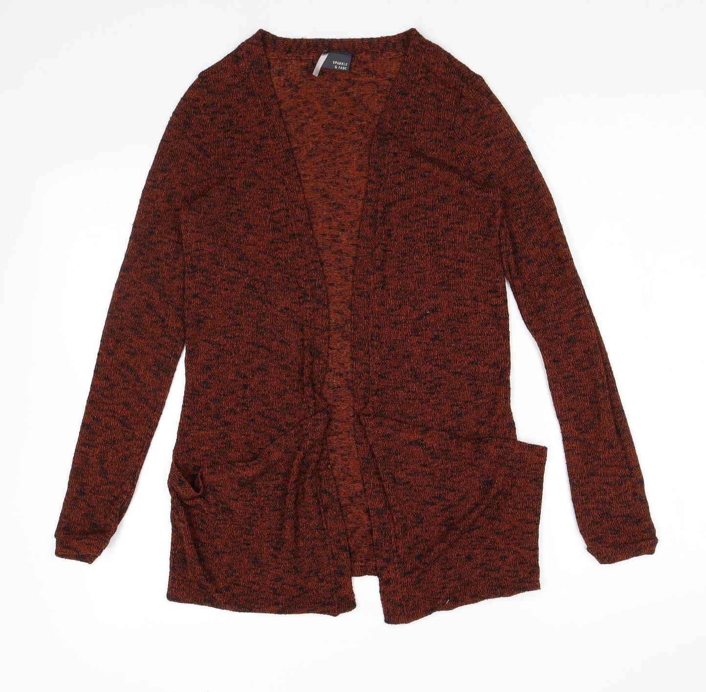 Womens UK Size XS Sparkle & Fade Brown Cardigan Jumper