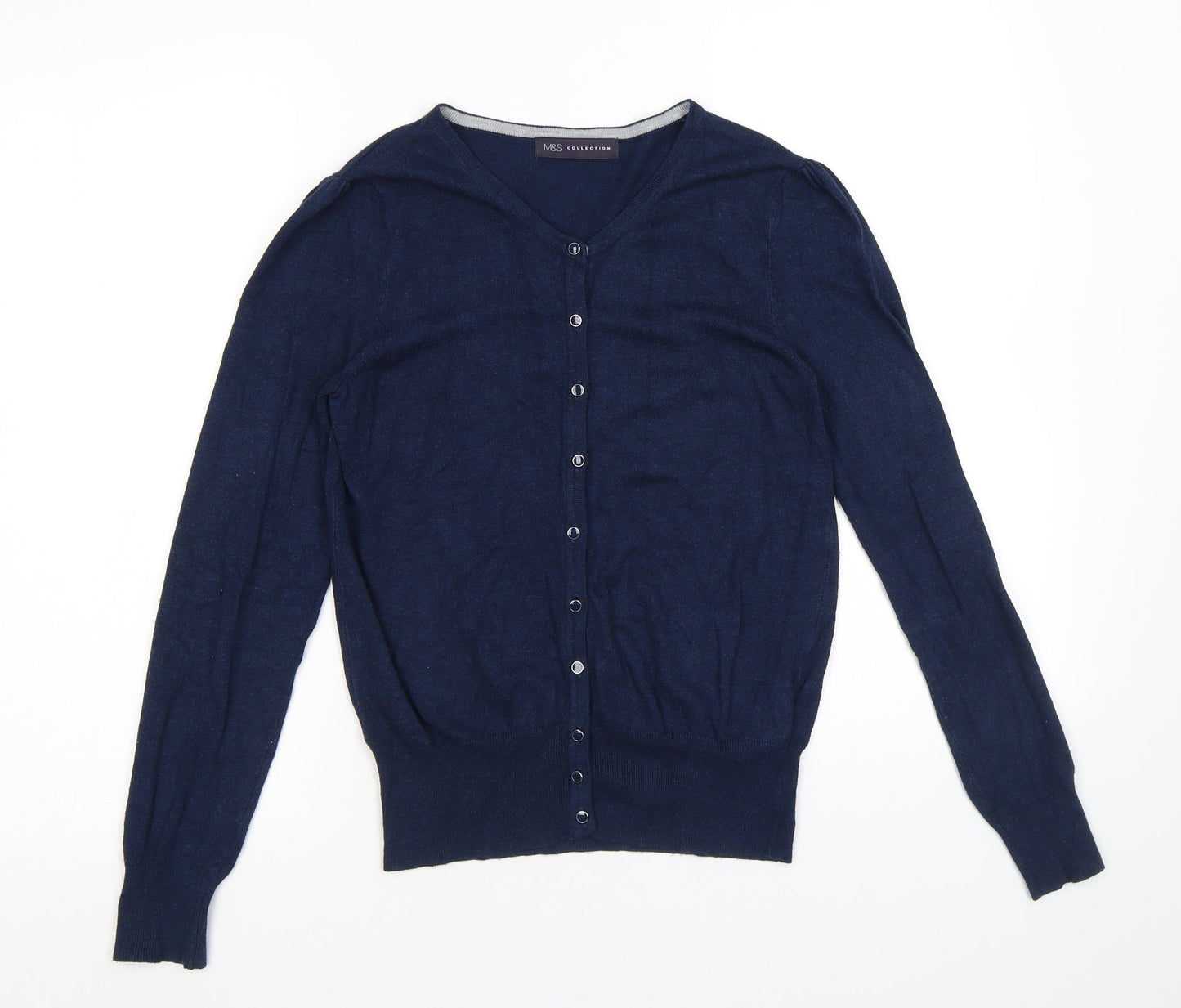 Womens UK Size 8 Marks and Spencer Blue Cardigan Jumper