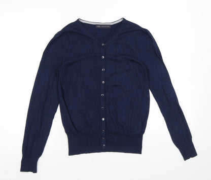 Womens UK Size 8 Marks and Spencer Blue Cardigan Jumper