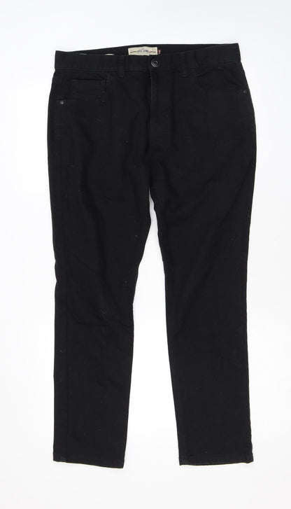 NEXT Womens Black Cotton Skinny Jeans Size 34 in L29 in Regular Zip