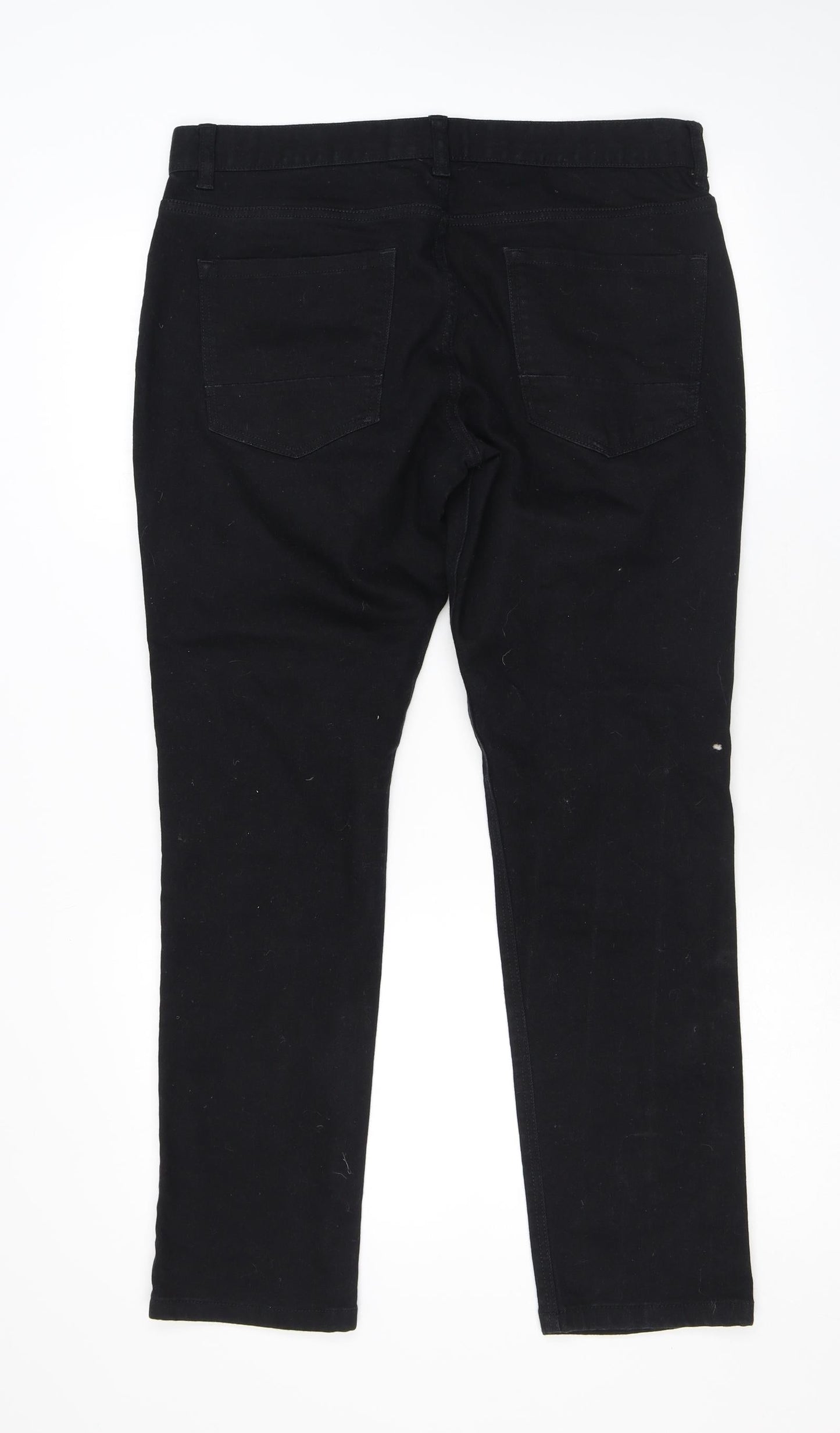 NEXT Womens Black Cotton Skinny Jeans Size 34 in L29 in Regular Zip