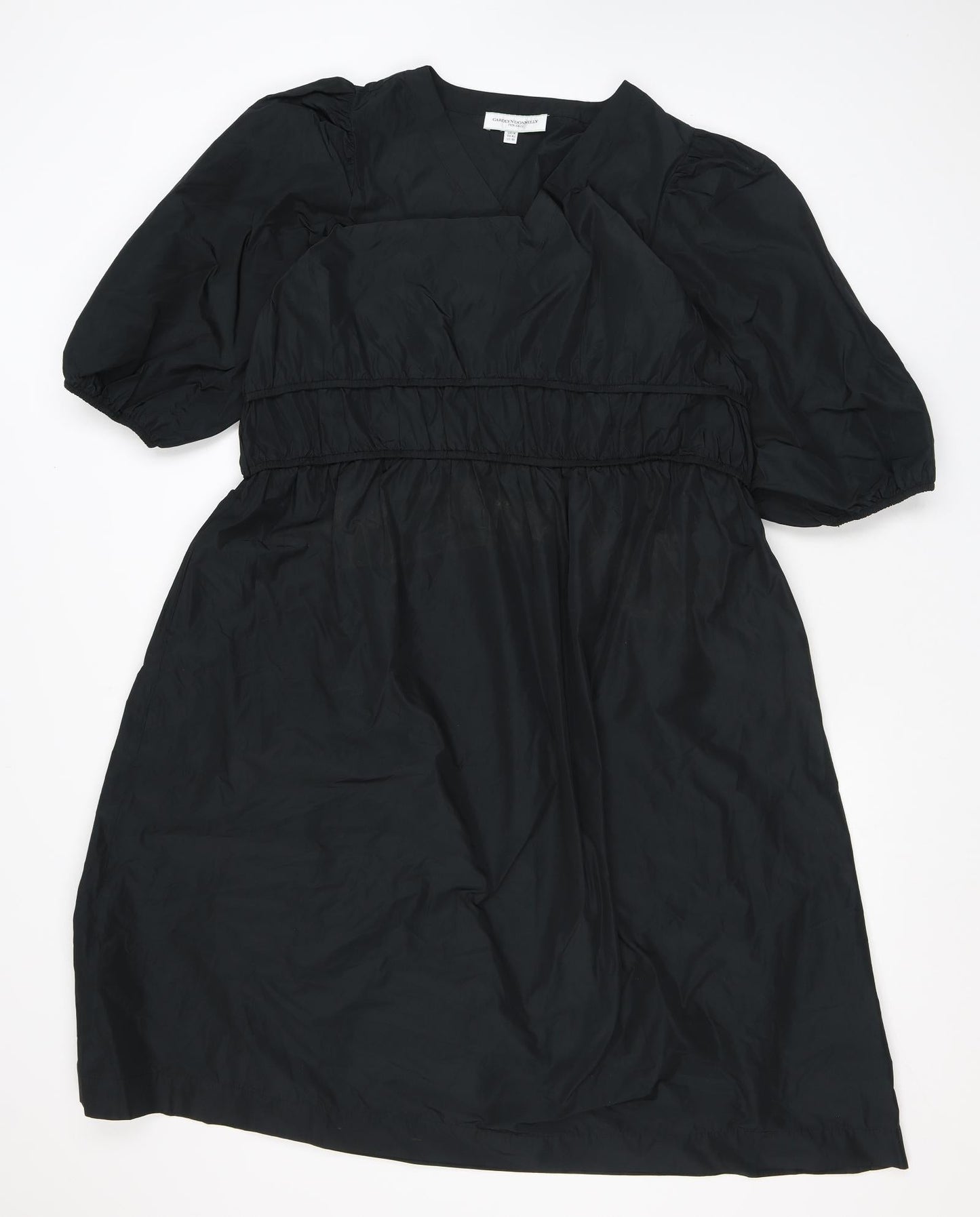 Carolyn Donnelly Womens Black Polyester A-Line Size 14 Round Neck Pullover