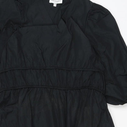 Carolyn Donnelly Womens Black Polyester A-Line Size 14 Round Neck Pullover