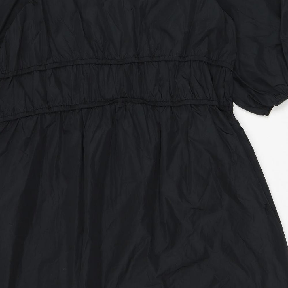 Carolyn Donnelly Womens Black Polyester A-Line Size 14 Round Neck Pullover