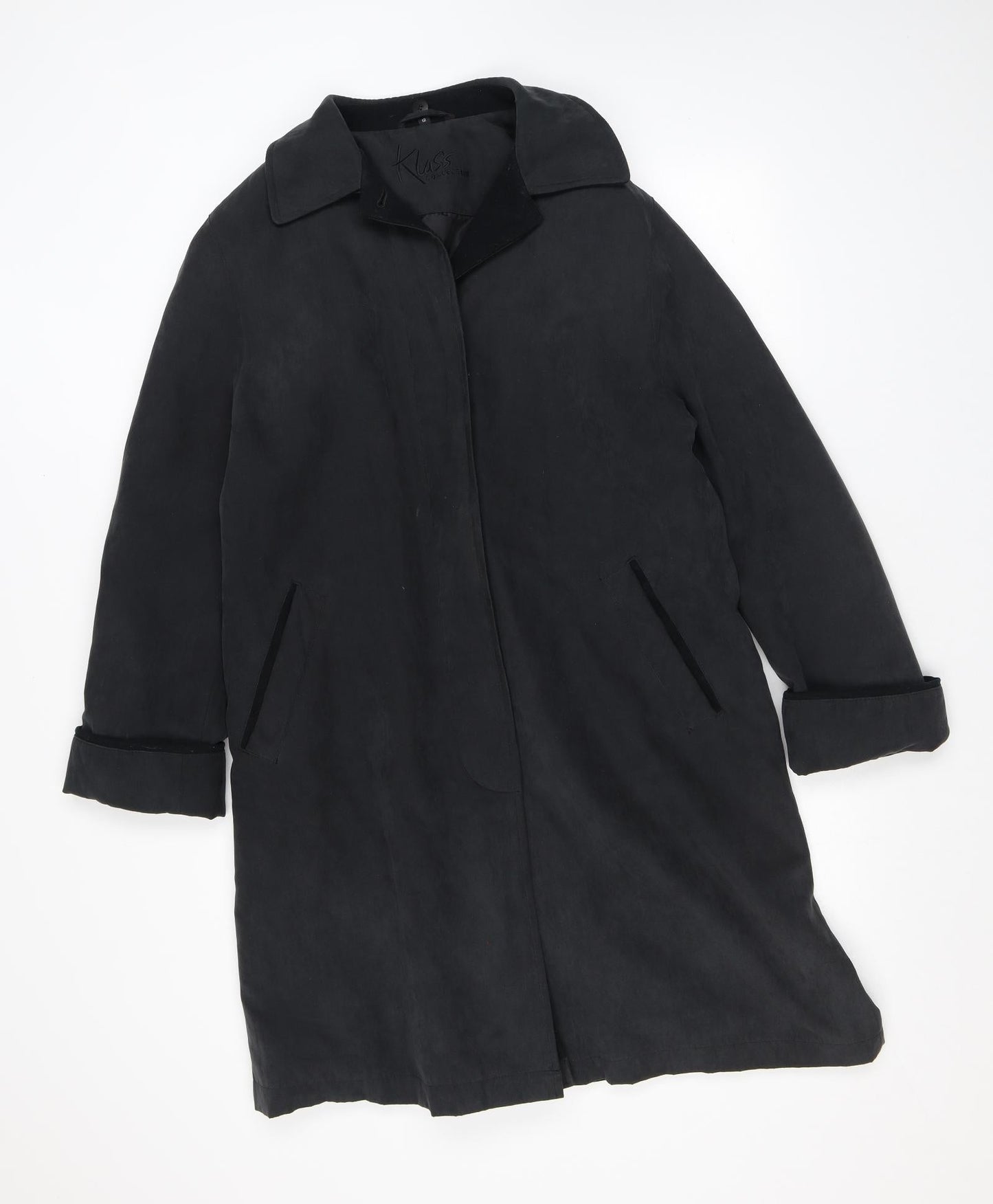 Womens UK Size 12 Klass Black Pea Coat