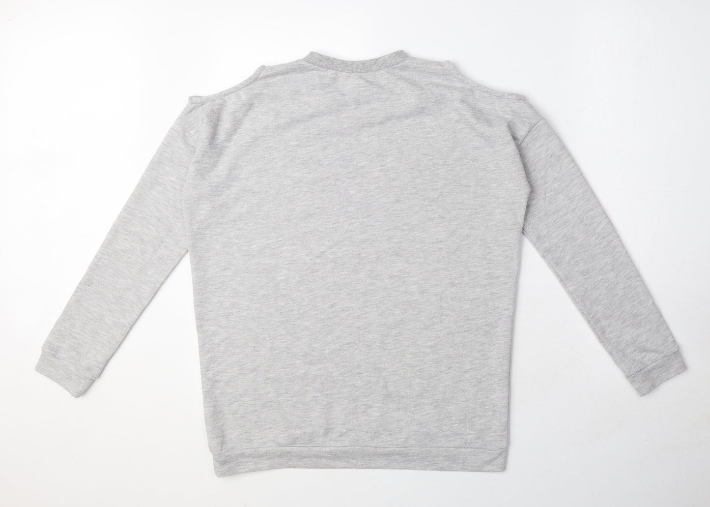 River Island Girls Grey Cotton Pullover Sweatshirt Size 11-12 Years Pullover
