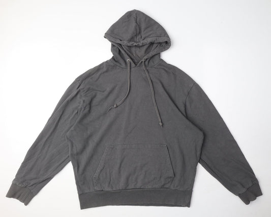 Mens UK Size M COLLUSION Grey Pullover Hoodie