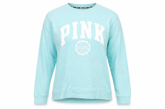 PINK Womens Blue Cotton Pullover Sweatshirt Size XS Pullover